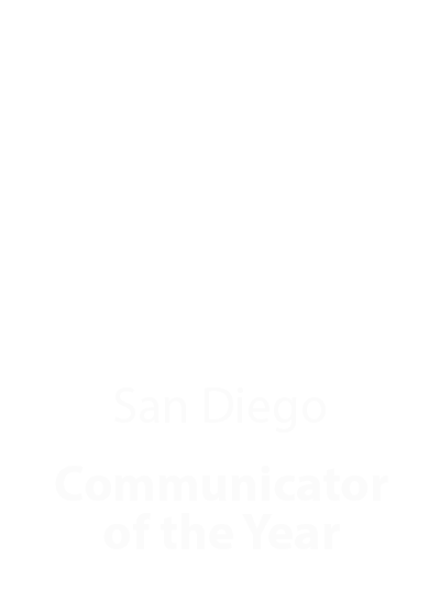 IABC San Diego Communicator of the Year logo.